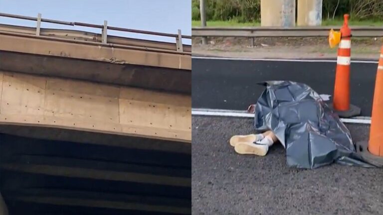Tragedia en la Panamericana: un motoquero cayó cinco metros desde un puente y murió