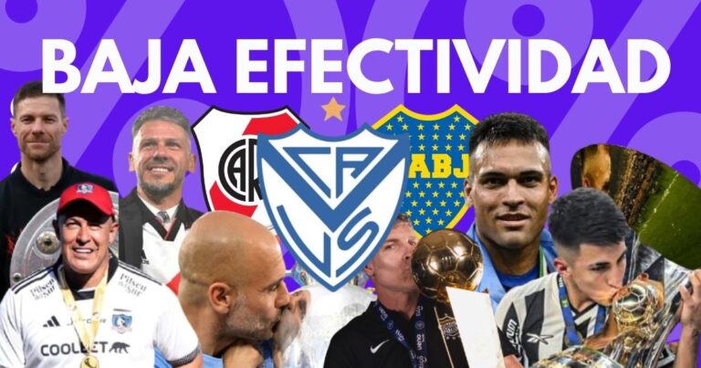 La baja efectividad del Vélez campeón, cómo hubiese terminado en otras ligas junto con Boca y River?