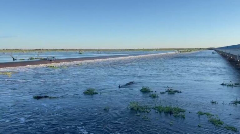 La obra hidrovial de la RP N 28 permite el aprovechamiento de las aguas del Bañado La Estrella