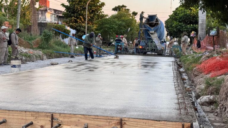 Comenzó la pavimentación de la calle Martín Rodríguez en el B Virgen del Rosario