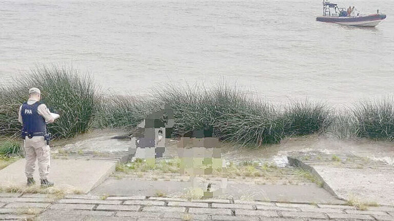 Misterio por el hallazgo del cuerpo de un hombre en la orilla del puerto de Buenos Aires