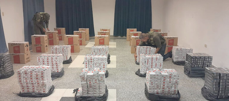 Gendarmería Nacional incautó millonario cargamento de cigarrillos ilegales