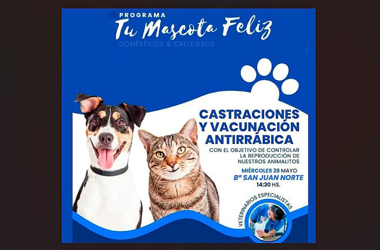 Este miércoles en El Colorado: Tu mascota feliz, llega al B San Juan Norte