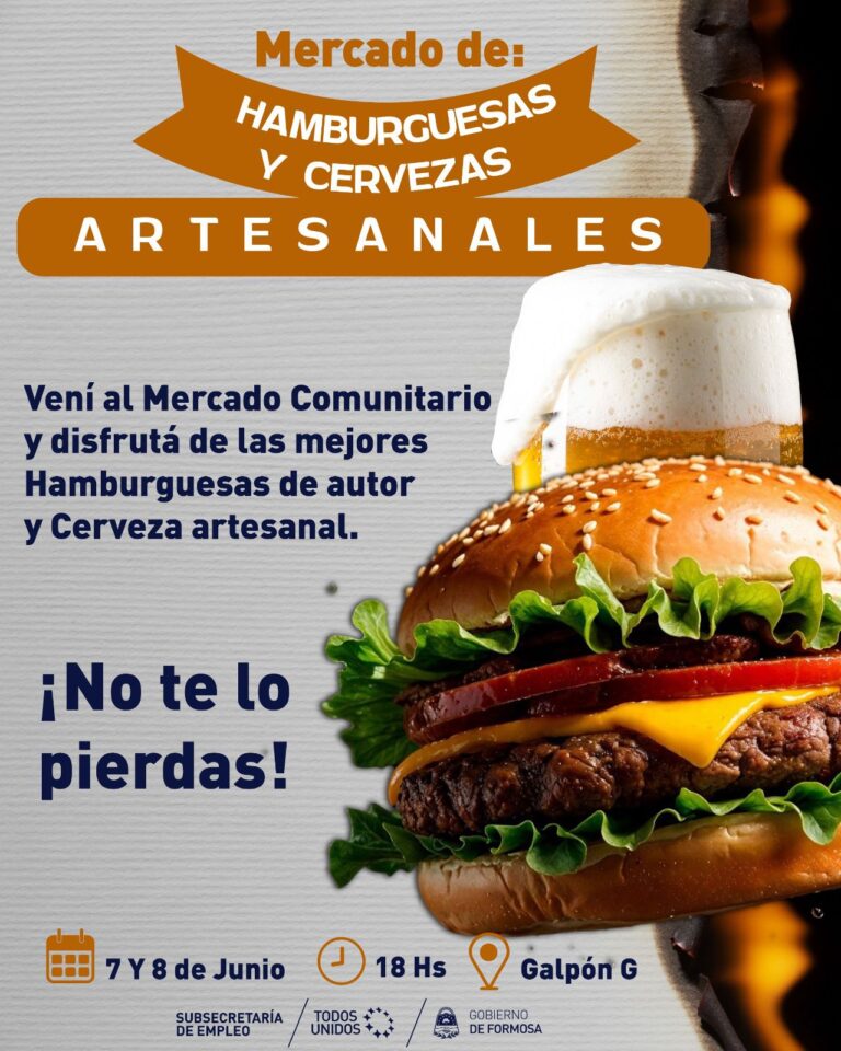 El fin de semana habrá mercado de hamburguesas y cervezas artesanales