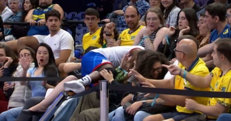 Video: la agresión sin mala intención de un jugador cubano a una plateísta