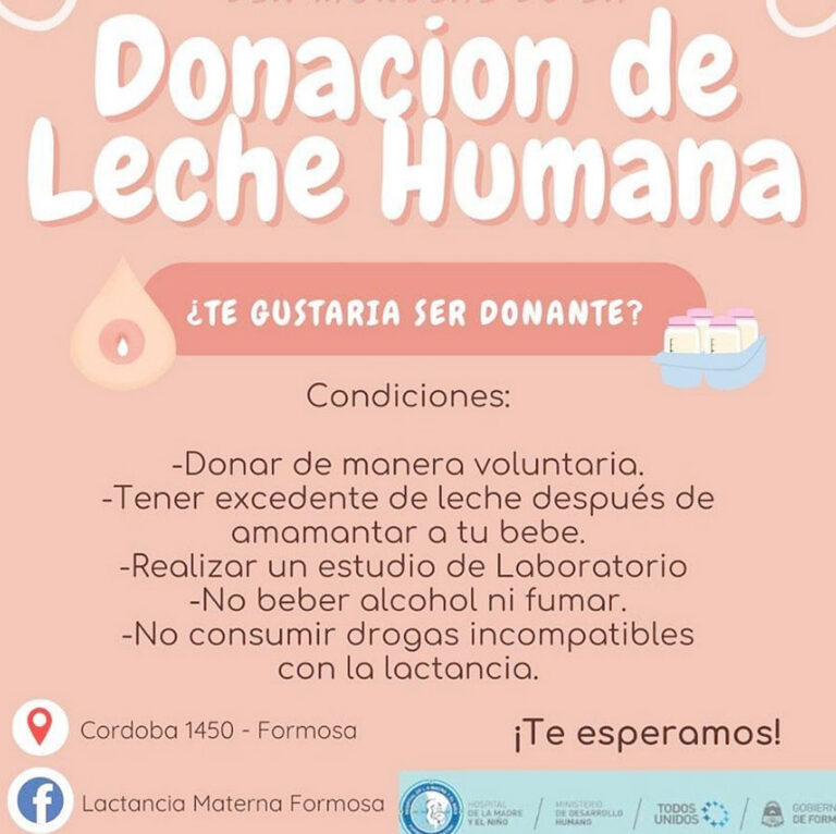 El Hospital de la Madre y el Niño convoca a donación de leche materna