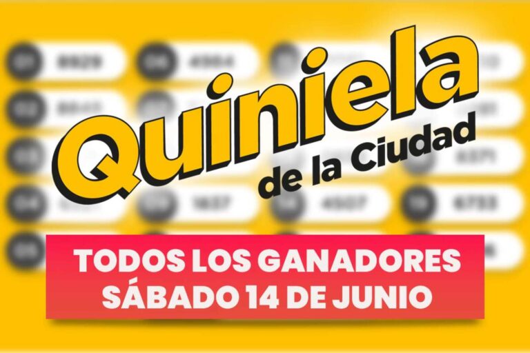 Quiniela Nacional: todos los resultados del sábado 14 de junio