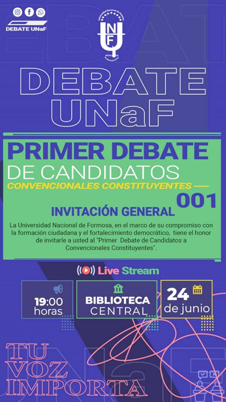 El martes, candidatos a convencionales constituyentes debatirán en la UNaF