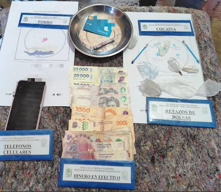 Laguna Blanca: anularon centro de distribución de estupefacientes