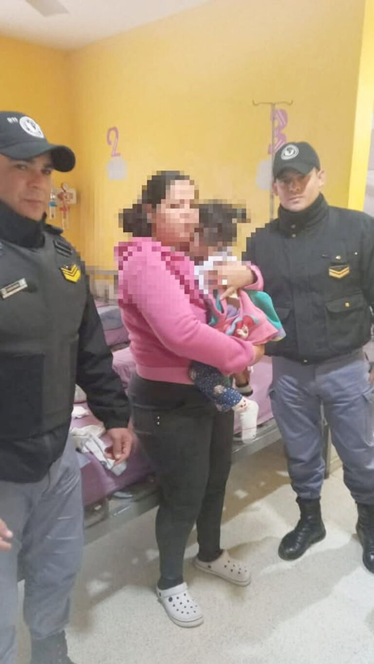 Una rápida acción policial salvó la vida de una niña de 3 años en Clorinda