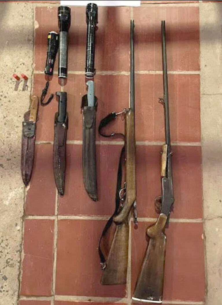 Tres hombres fueron demorados en Loma Senés con armas de fuego