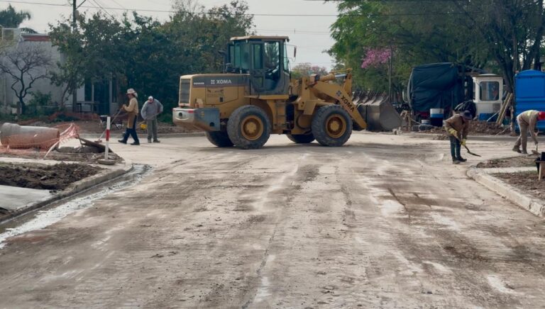 Avanza la pavimentación de la calle Martín Rodríguez