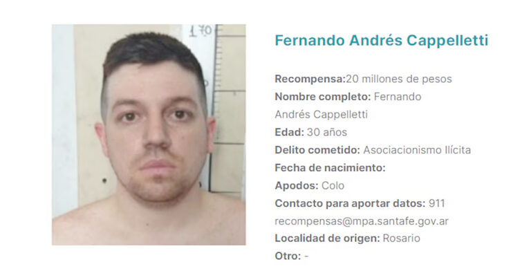Quién es Colo Cappelletti, el prófugo vinculado a Los Menores que regentea el juego clandestino en Rosario