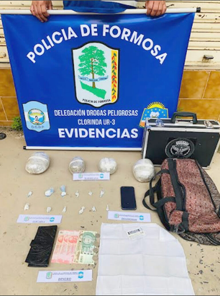 La Policía detuvo aun dealer paraguayo con marihuana y cocaína