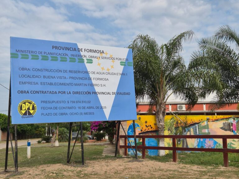 La DPV concluyó las obras del reservorio de agua dulce en Buena Vista