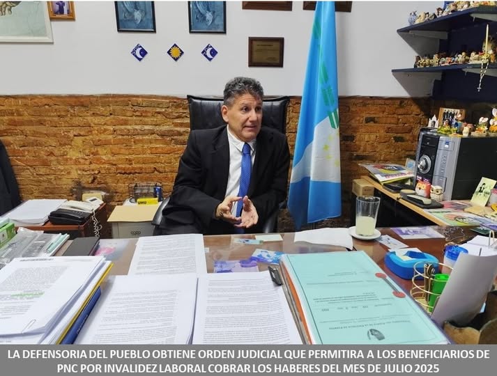 La Defensoría del Pueblo consiguió que se restituyan los haberes de julio 2025 a beneficiarios de pensiones no contributivas