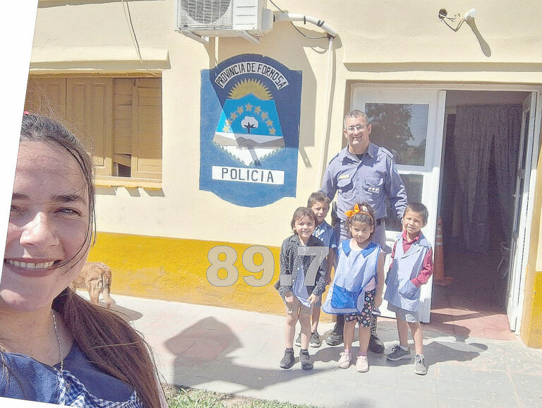 Colonia Sarmiento: niños del Jardín de Infantes visitaron el Destacamento Policial