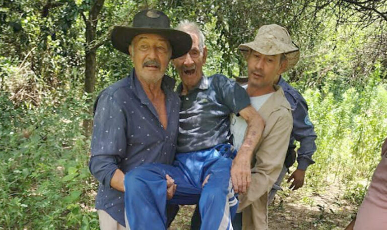 Un adulto mayor se perdió en una zona boscosa y lo hallaron en forma rápida