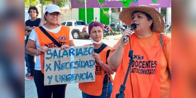 Docentes Autoconvocados se movilizan en Formosa contra la reforma laboral: Es el desamparo total del trabajador