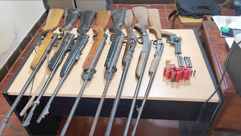 Secuestraron armas de fuego de diferentes calibres