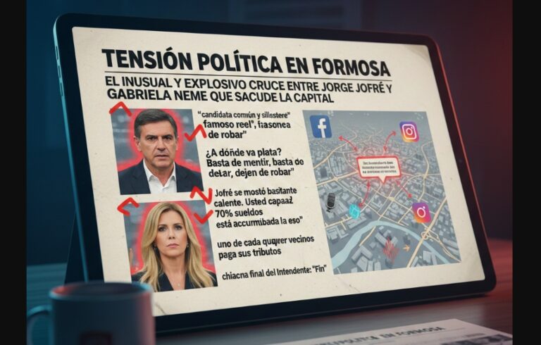 Formosa: El Inusual y Explosivo Cruce entre Jorge Jofré y Gabriela Neme que Sacude la Capital