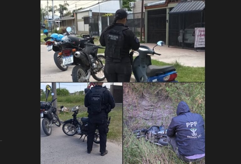 Operativos policiales en Formosa: secuestro de motos y recupero de rodado robado