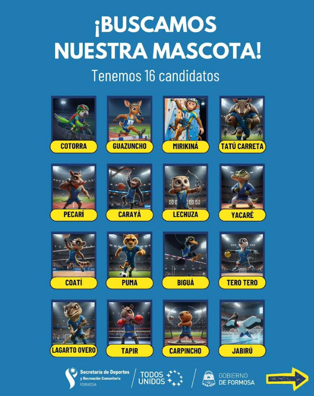 Se busca a la mascota que identifique al deporte formoseño