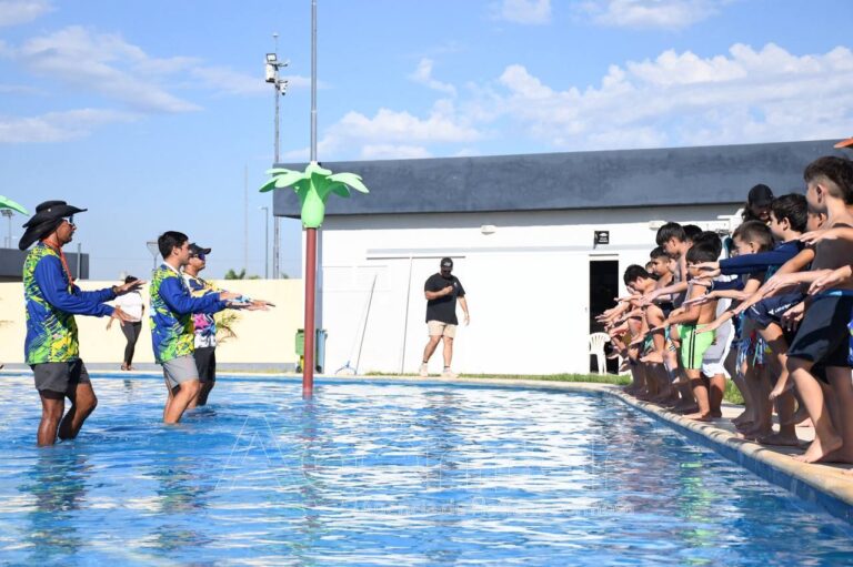 Inició el sexto módulo de la colonia de vacaciones en el Parque Acuático 17 de Octubre