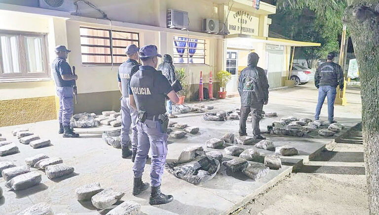 Abandonan más de un centenar de paquetes de droga en zona rural del sur provincial