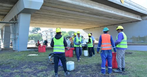 Se ejecutan los trabajos finales en el Viaducto de Circunvalación y Kirchner