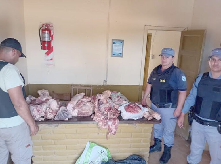 Detuvieron a un hombre, secuestraron un auto y productos cárnicos