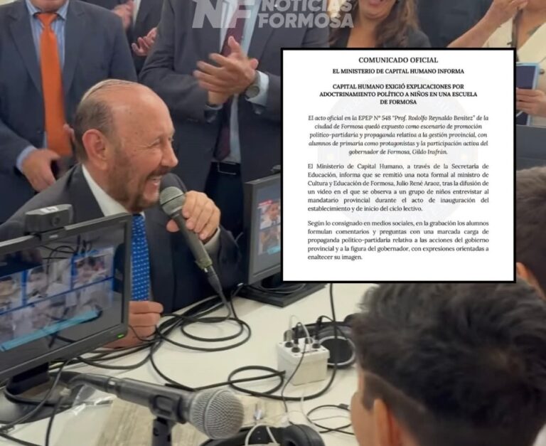 Capital Humano pidió explicaciones por presunto adoctrinamiento en Formosa