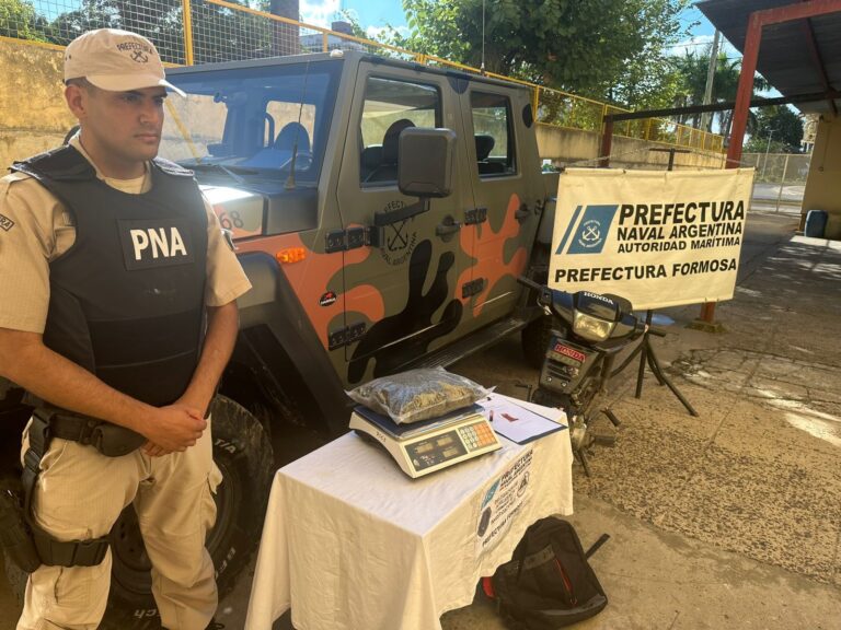 Prefectura secuestró droga y un motovehículo en Formosa