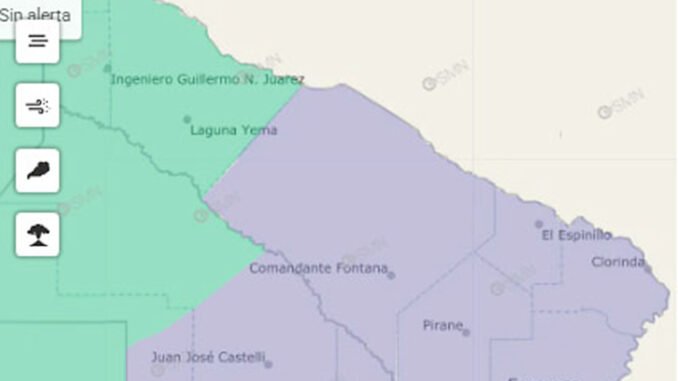 Banco de niebla densa en ruta del interior de Formosa