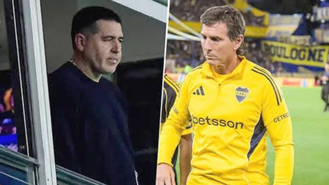 Juan Román Riquelme en el vestuario de Boca Juniors tras la derrota ante Universidad Católica