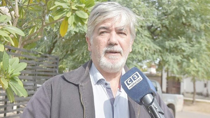 Hugo Bay durante declaraciones sobre el pedido de intervención federal
