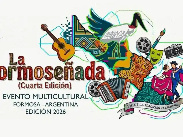 Escenario de La Formoseñada con público en el Paseo Costanero de Formosa