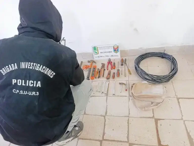 Policía en operativo en Clorinda