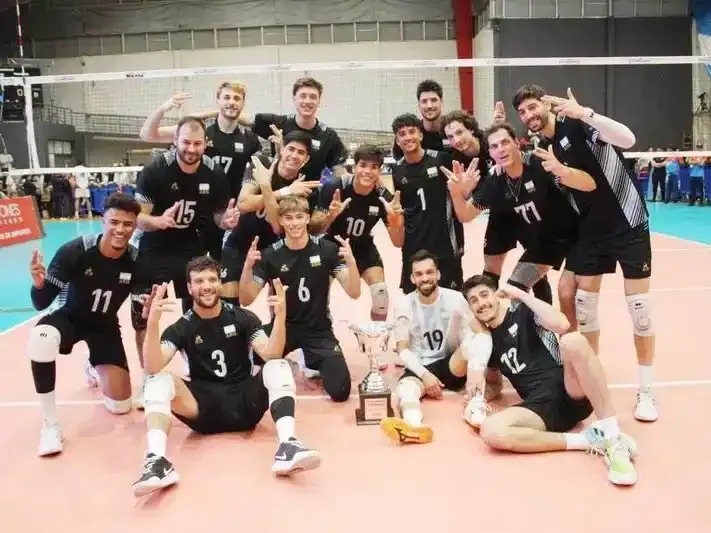 Partido de vóleibol entre Argentina y Venezuela en el CePARD de Misiones
