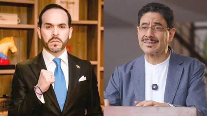 Fotografía de los candidatos presidenciales Abelardo de la Espriella e Iván Cepeda en la primera vuelta electoral de Colombia 2026